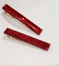 Red Sparkle Hair Clips - Image 10