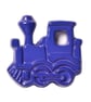 Blue train buttons for knitting and crochet 15mm