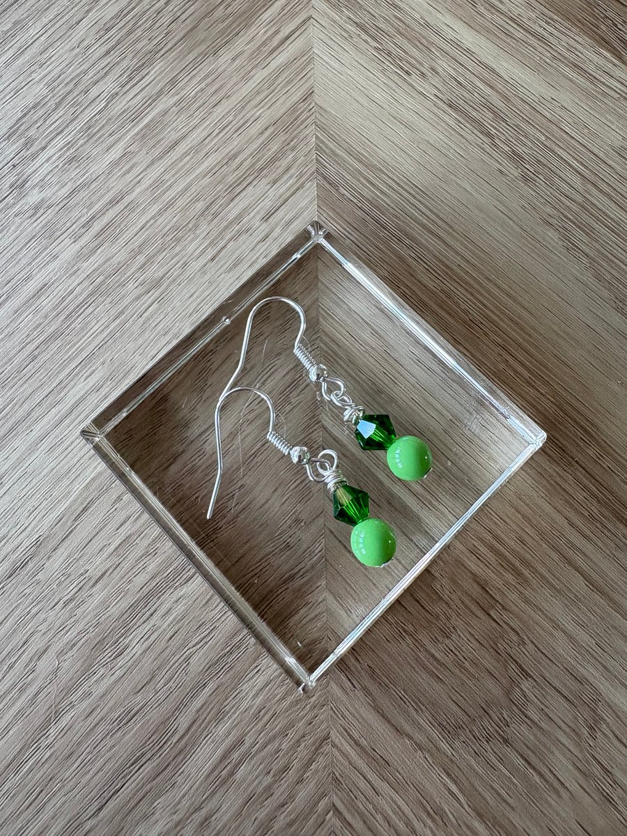 Green earrings