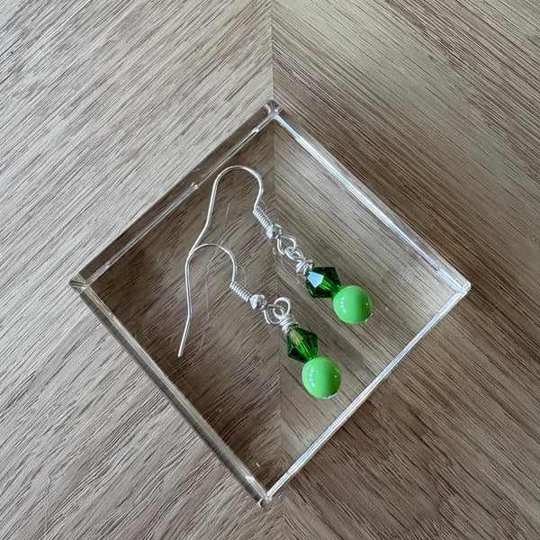 Green earrings