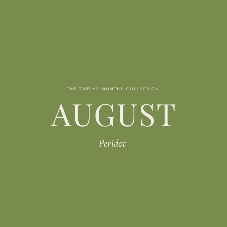 August Birthstone Ring - Hammered Silver & Peridot - Handmade in England