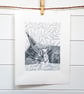 'Ginger Maine Coon Cat' - Original linocut print  - Image 4