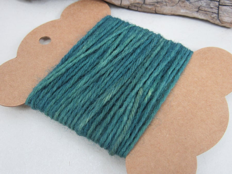 Hand Dyed Natural Weld Grass Green Dye Pure Wool Tapestry Thread