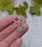 Sterling Silver Disc Drop Hoop Earrings – JBJ3042 - Image 2