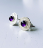 STERLING SILVER  Amethyst earrings, Handmade Urban Jewellery
