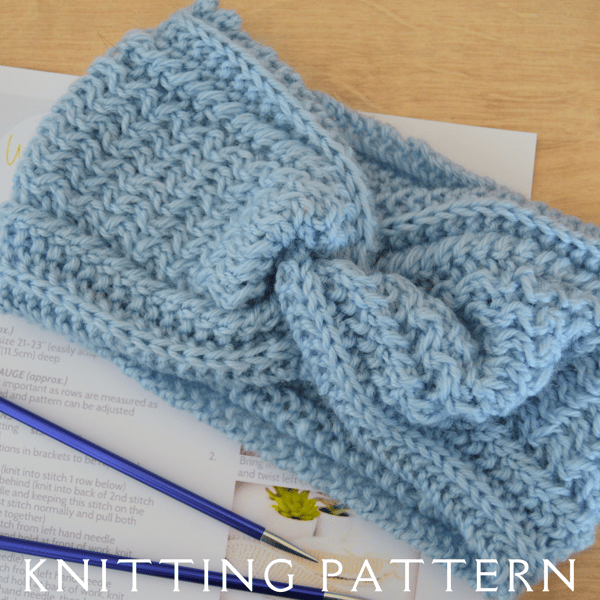 Headband Knitting Pattern The Gracie Headband PDF PATTERN ONLY