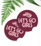 Lets Go Girls - Cowboy Hat Car Coaster Set: Girly Car Accessory, Small Gift