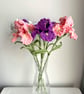 Realistic Crochet Iris Flower Everlasting Bouquet for Her Aesthetic Home Decor