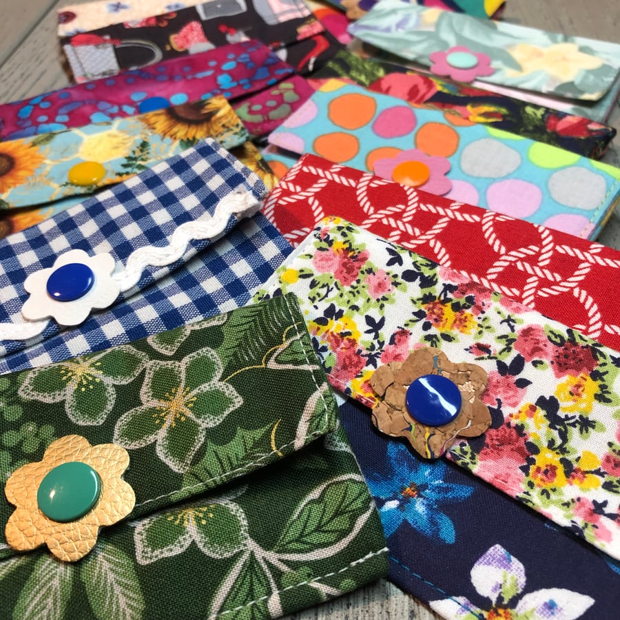 Set of 4 Fabric Wallets