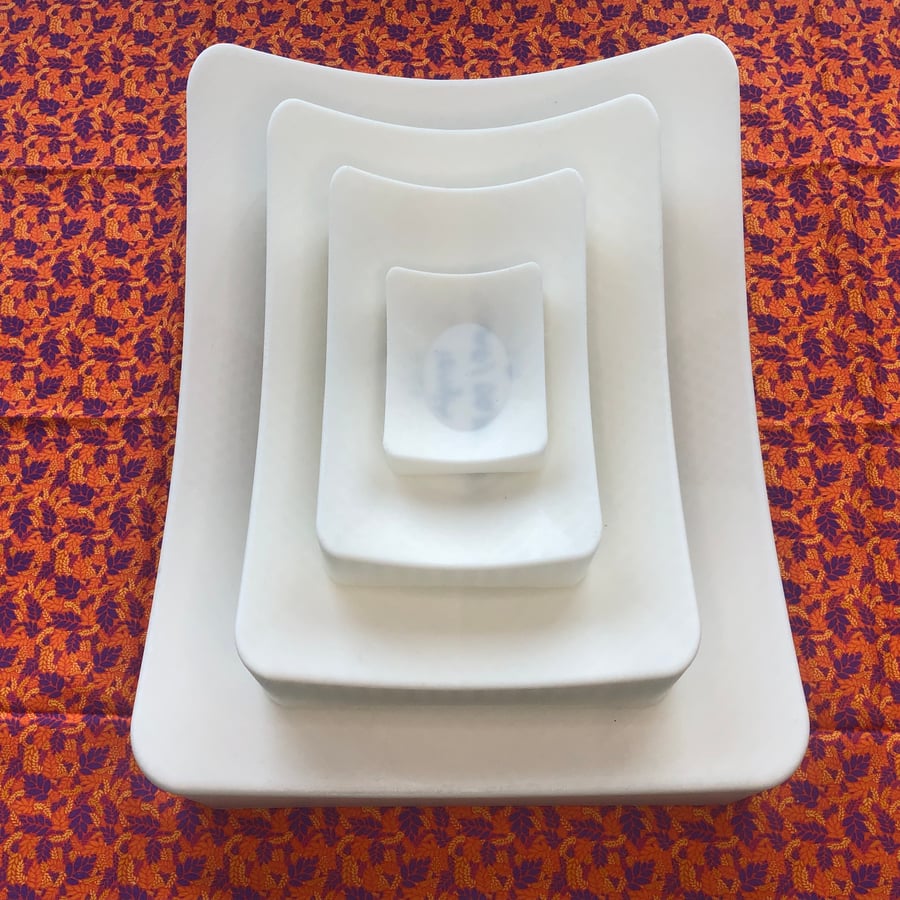 Set of 4 RECTANGLE Drape Slump Moulds for Pottery Forming and Air Drying Clay