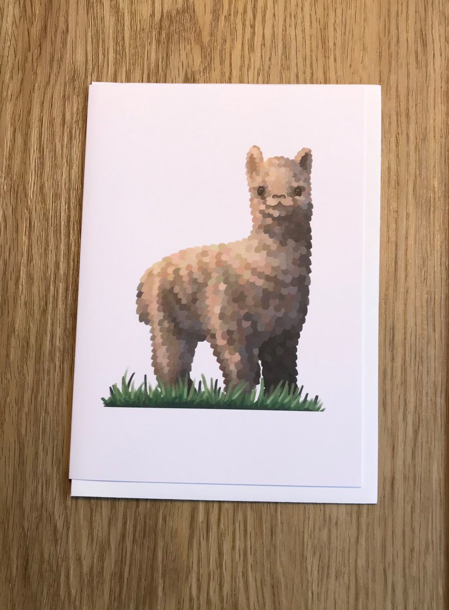 Alpaca Blank Greeting Card