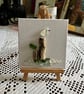 Seaglass seagull picture on an easel . Flock on the Dock  - Image 5