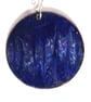 pendant - scrolled white on dark blue - Image 1