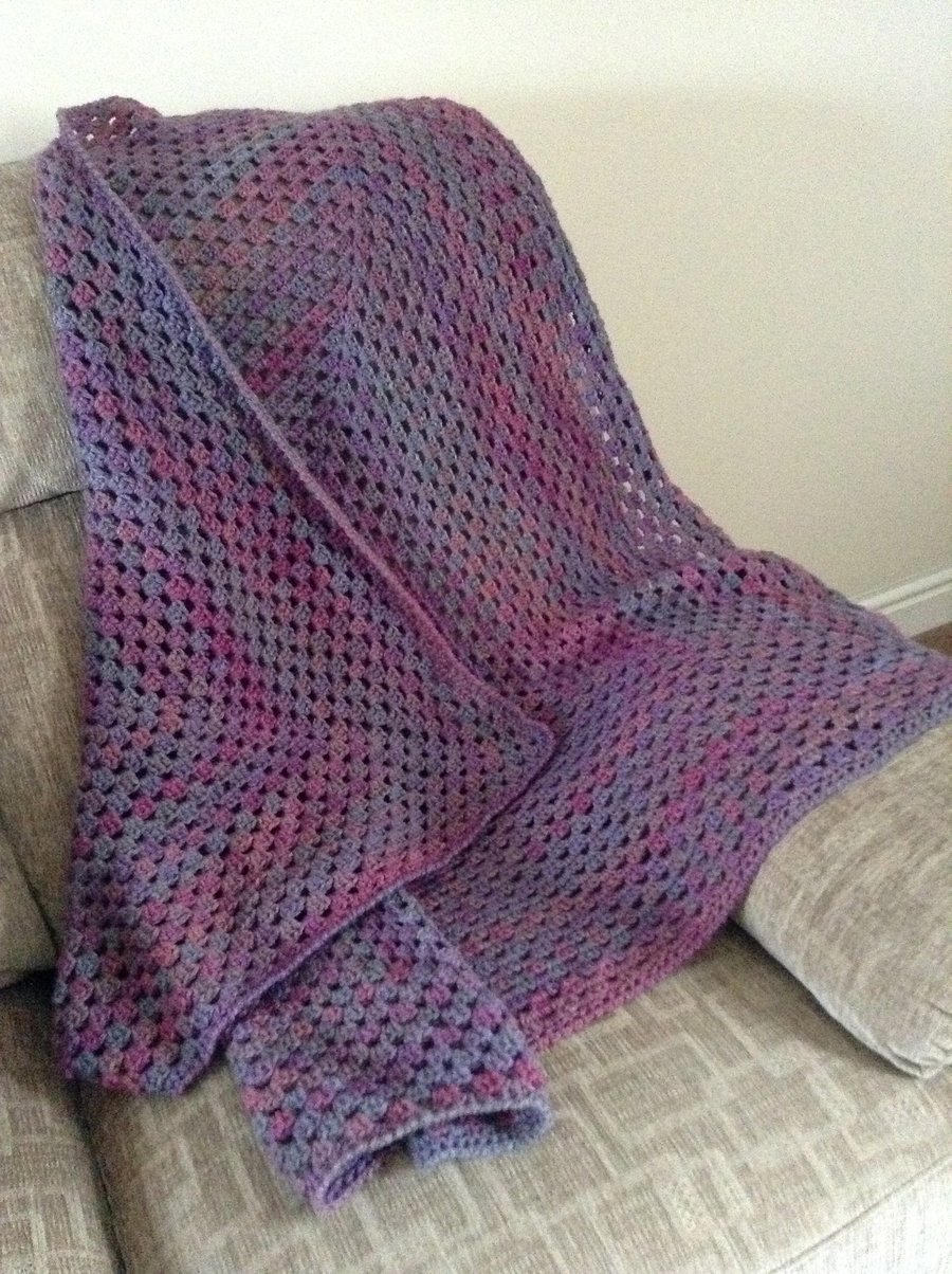 Hand crocheted lap blanket or throw Folksy