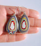 Large kenworth fordite earrings - Image 2