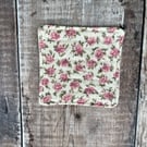 Floral Coaster, Pink Rose Quilted Coaster