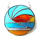 Sunset Waves Suncatcher Stained Glass 019