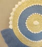 Blue, Off White & Shell Semi Circle Macrame Wall, Shelf & Console Table Decor - Image 4