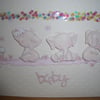 Cute new baby girl elephant card