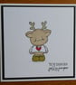 Pack of 3 Christmas Cards - Reindeer - Image 2
