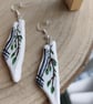 Palestinian Kuffiyeh olive tree map drop earrings