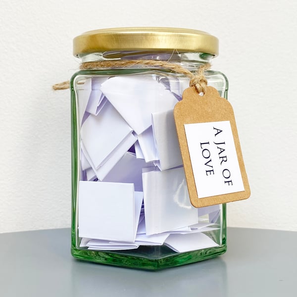 A Jar of Love - Love quotes and sayings - Engagement, Wedding, Anniversary Gift