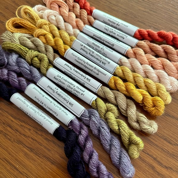 Plant Dyed 100% Silk Thread 