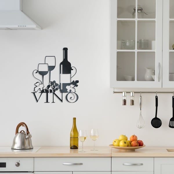 Vino - Metal Wall Art, Home, Housewarming, Wine, Bar, Restaurant, Gift, Kitchen.