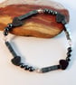Hematite Heart Bracelet With Swarovski Crystals - Handmade In Devon - Image 7