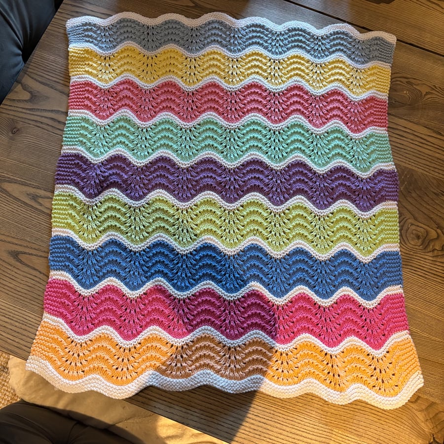 Cotton baby cot blanket