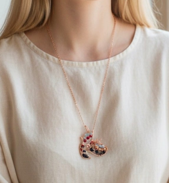 Boot Lovers - Cute Copper Crystal Boot Pendant Necklace 