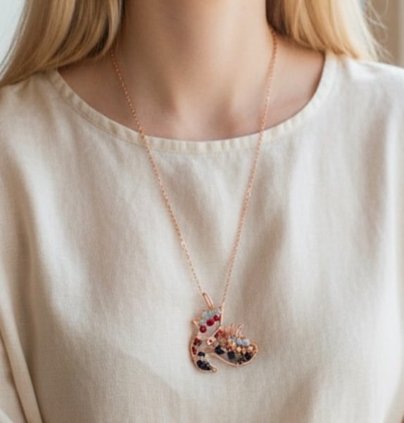 Boot Lovers - Cute Copper Crystal Boot Pendant Necklace 