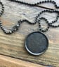 Embroidery print bronze pendant necklace - Image 3