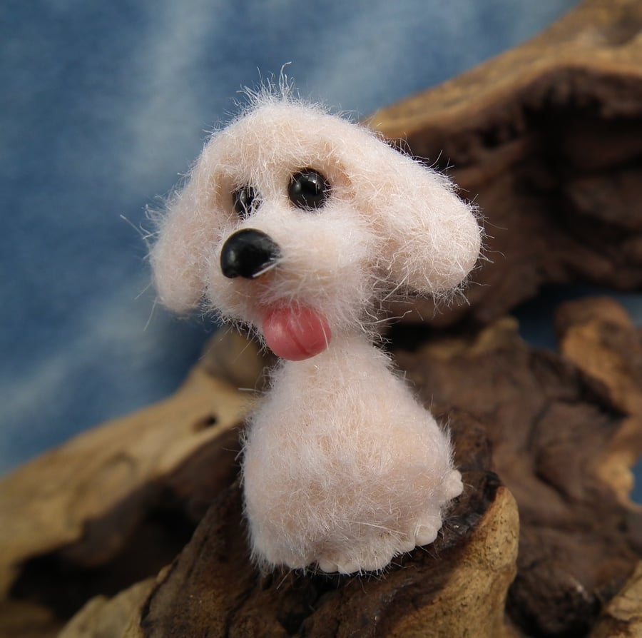 'Rafferty' Fuzzy Furred Puppy Dog movable head OOAK Sculpt Artist Ann Galvin EWC