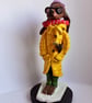 Hand-sculpted Whimsical Hound Dog Character Art Sculpture, Eclectic Home Decor