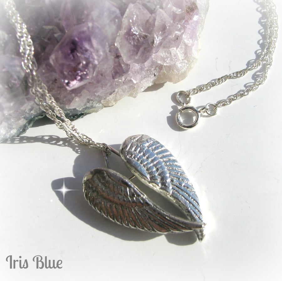 Angel Wings Silver Necklace