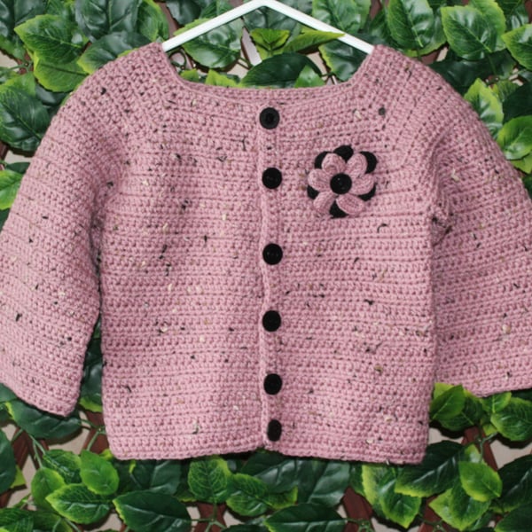 handmade crochet baby cardigan size 1 - 2 years