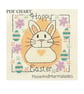 Happy Easter Bunny cross stitch Instant digital Download PDF Pattern chart