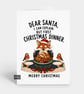 Funny Christmas Card For Him Or Her - Dinner Table Fox - Image 1