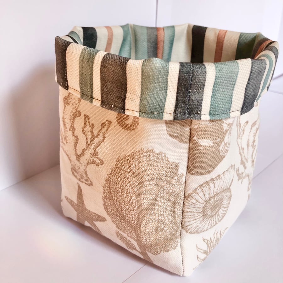 Seaside Fabric Storage Basket