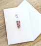Greeting Cards - A6 White Linen Note Card & Envelope - Flowers - Image 1