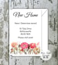 Personalised Dried Flowers New Home Cards - Moving Announcement Stationery