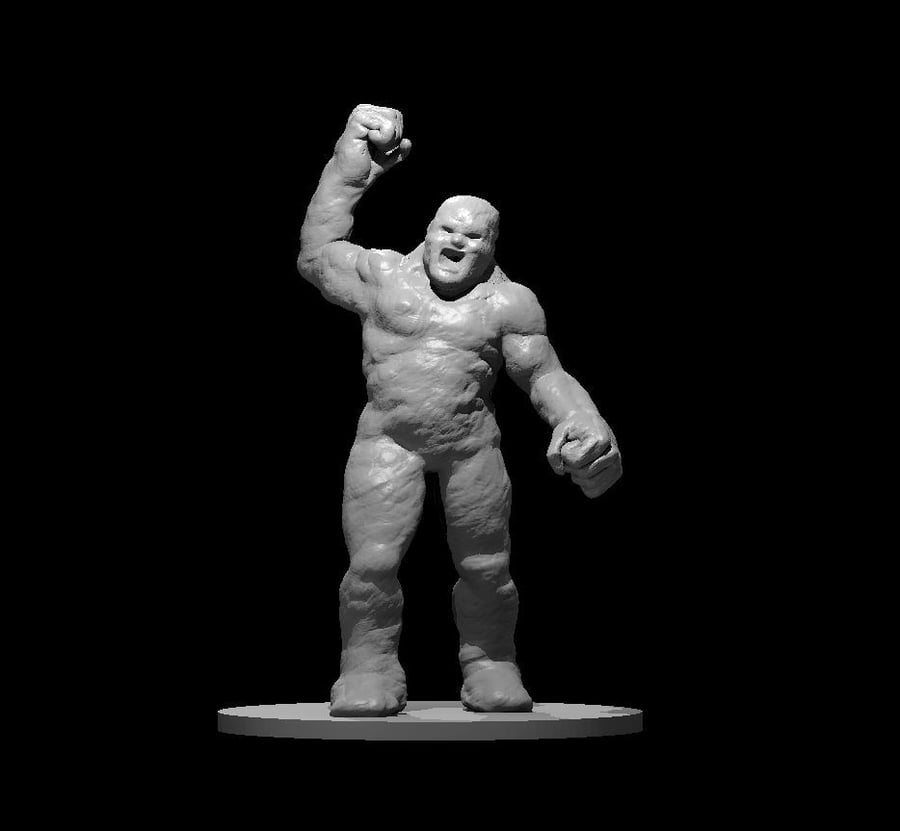 Clay Golem - 3D Printed Resin DnD Pathfinder Figure Mini Miniature