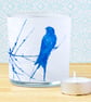 Delicate Swallow Cyanotype Tea light Holder, garden birds - Image 2