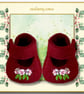 Burgundy Flowered Shoes - Image 2