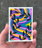 Multicoloured Leaves Original Art ACEO 01 - Image 1
