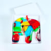 Gorgeous fused glass elephant hanging 