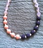 Navy and peach necklace - Image 2