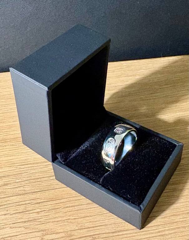 "Plutonium" - Heavy Sterling Silver Ring - 11g - Made To Any Size - 8mm x 3mm