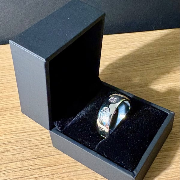 "Plutonium" - Heavy Sterling Silver Ring - 11g - Made To Any Size - 8mm x 3mm